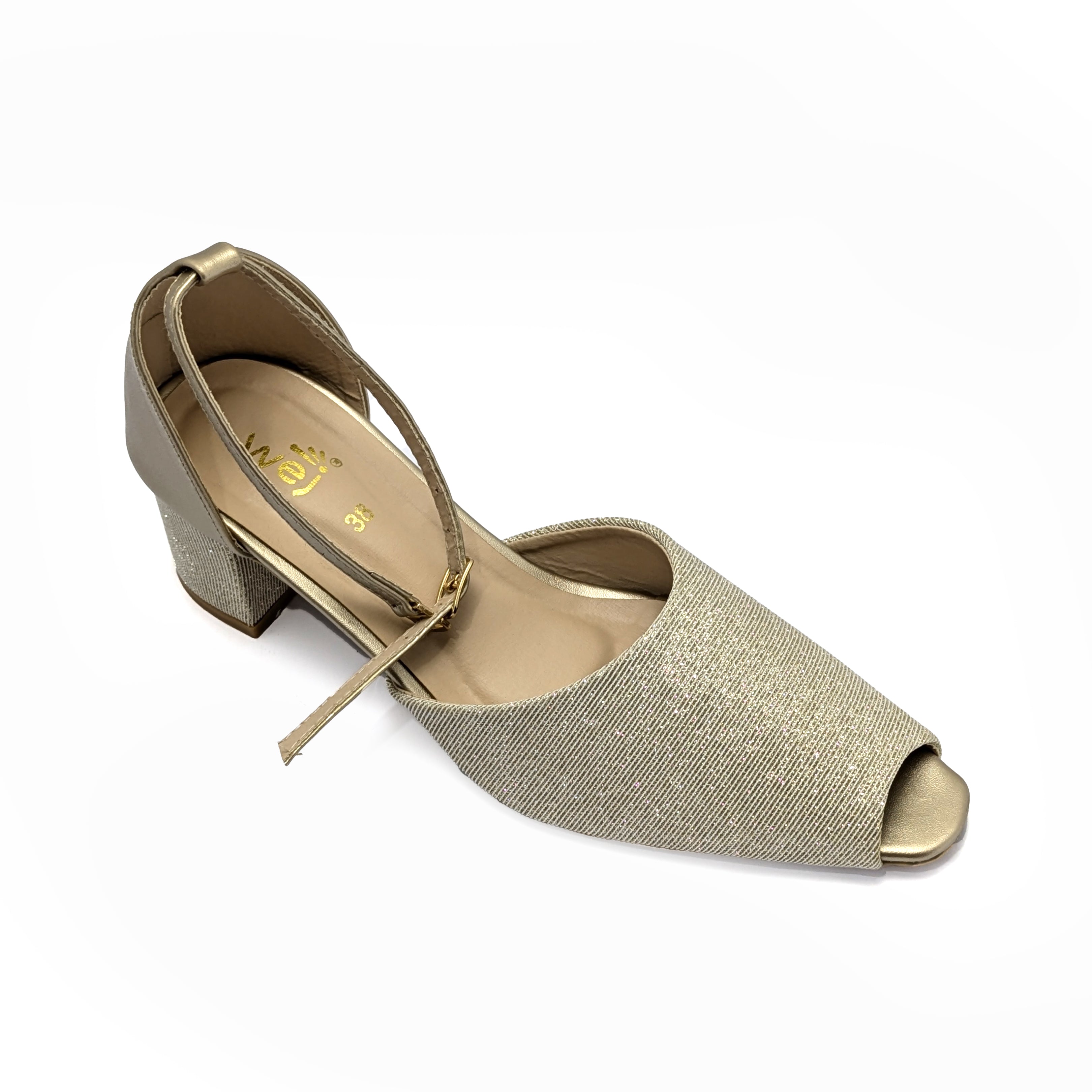 Golden Formal Court Shoes