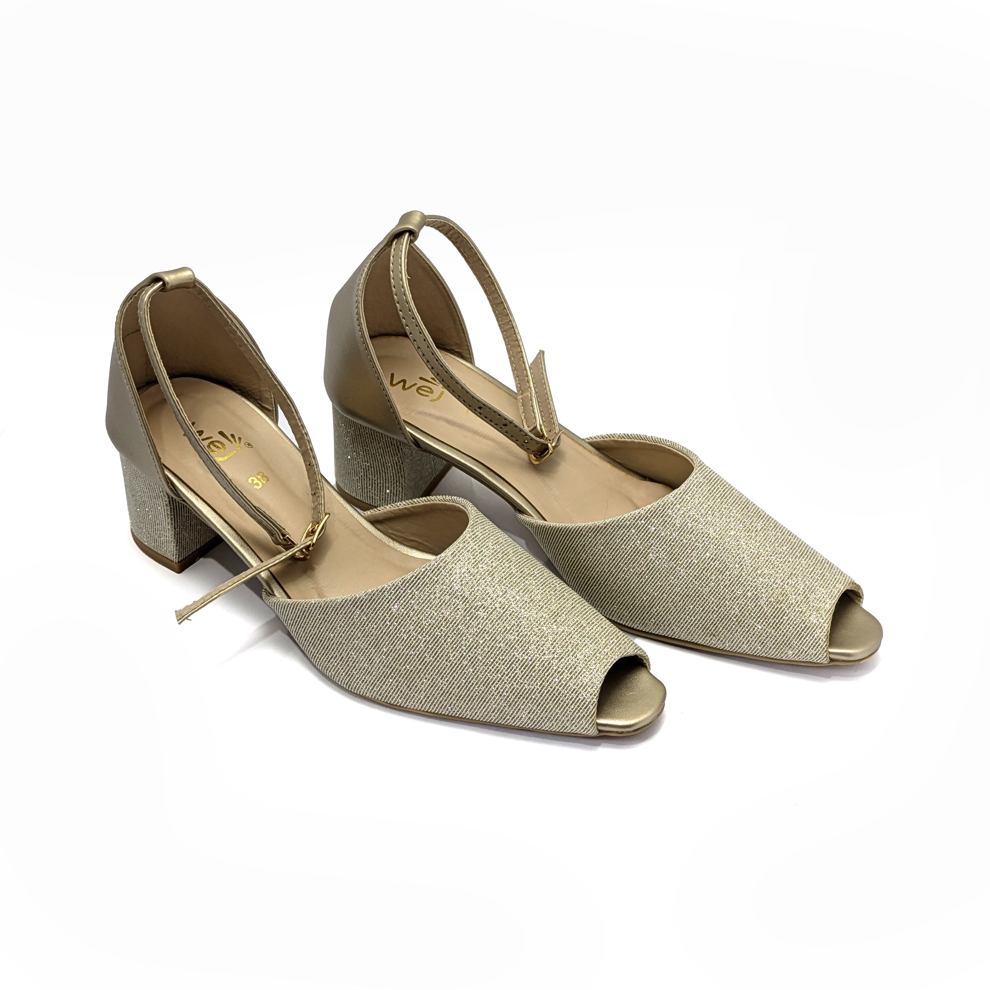 Golden Formal Court Shoes