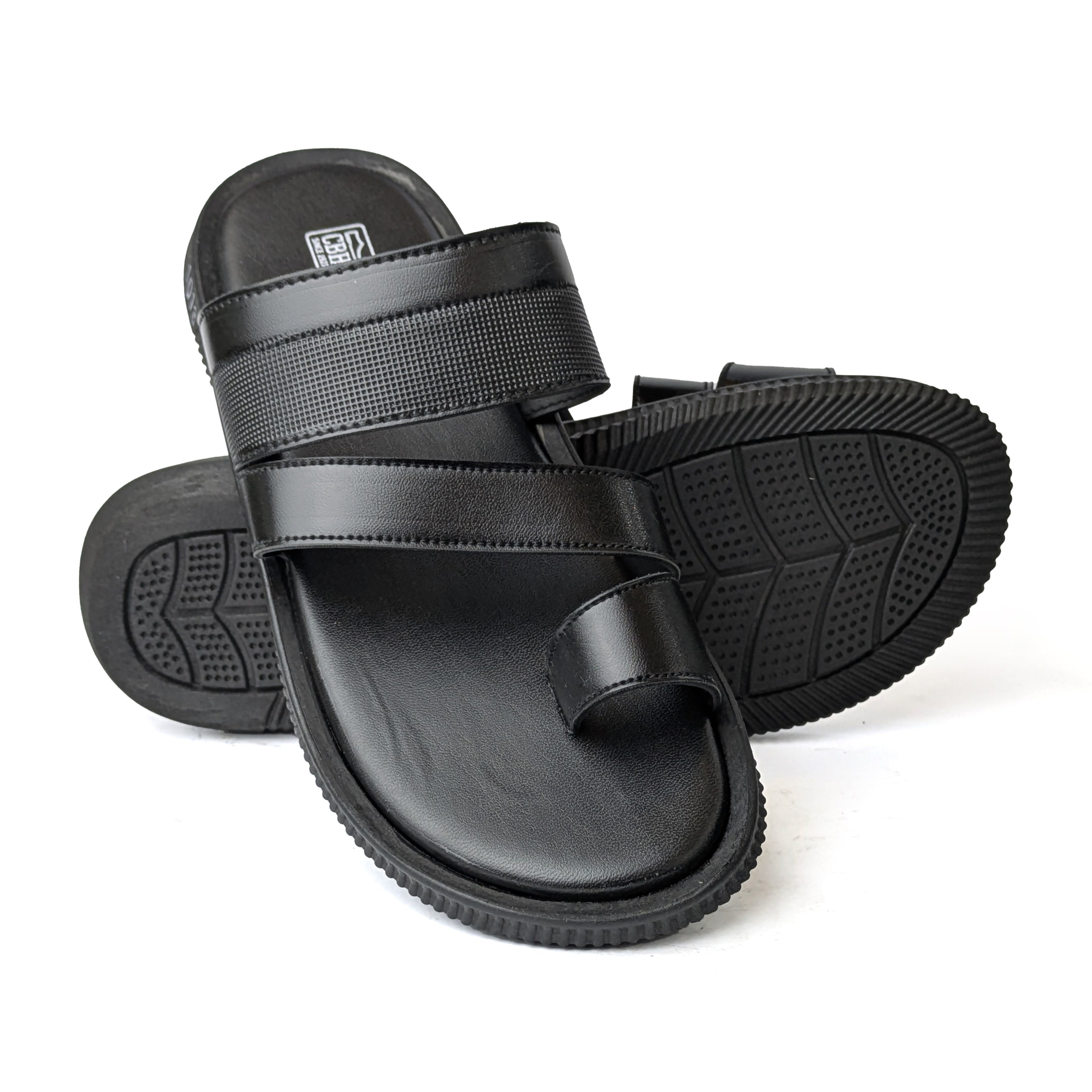 Black Casual Chappal